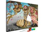 Tessuto Non Tessuto Pittura Per Numeri - Venere Pelosa 60X40 Cm Animali N-A-1537-E-A