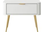 Selsey Oval - Comodino Con Cassetto, Bianco, 63 Cm