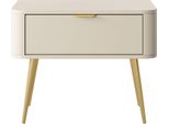 Selsey Oval - Comodino Con Cassetto, Beige, 63 Cm