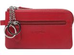 Esquire Caso Chiave Viktoria Key Case With Zip Red Rosso Scuro