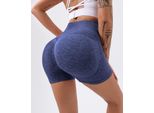 Leggings Corti Push Up-Blu/S KP15671