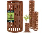 Kotarbau® Protezione Alberi Morsi Selvatici Set Di 12 20 Cm Protezione Corteccia In Plastica Marrone Protezione Piante E Tronchi Protezione Tronchi Per Alberi Protezione Morsi Per Alberi Manicotti Protezione Alberi Copertura Alberi Sho