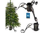Kotarbau® Supporto Per Albero Di Natale Con Serbatoio D'acqua In Acciaio Supporto Per Albero In Patina Supporto Per Albero Di Natale Decorativo Con Foglia Supporto Per Albero Di Natale Supporto Per Albero Di Natale