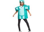 Costume Da Licenza Minecraft Per Adulti Blu E Bianco - Taglia Unica