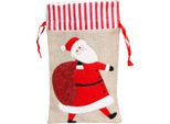 Inf Sacchetto Regalo Di Natale Piccolo Con Babbo Natale