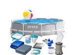 Rastrelliera Piscina Giardino 305 X 76 Cm 15In1 Set Intex 26702