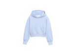 Tom Tailor MäDchen Cropped Hoodie Sweatshirt, Blau, Uni, Gr. 140