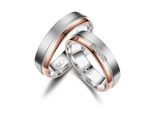 Trauring MARRYA Titan Ringe Trauringe Eheringe Partnerringe Gr. 58, rosa (damen ring, silber, rosé gold), Fingerringe, Damen, 58, Titan