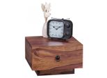 Comodino In Legno Massiccio Sheesham Design Cassettiera 25 Cm