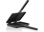Ferro Per Waffle Bbq-Toro, Piastra Per Waffle, Ferro Per Sandwich, Doppio Stampo Rettangolare In Ghisa, Nero