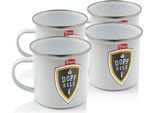 Tazza Smaltata Bbq-Toro "Dopfheld"" (4 Pezzi) | 350 Ml | Tazza Smaltata Da Campeggio"