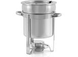 Chafing Dish Rotondo In Acciaio Inox Da 7 Litri, Scaldavivande, Scaldavivande, Contenitore Termico