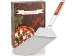 Buccia Per Pizza Mahlzeit Con Manico In Bambù | Buccia In Acciaio Inox 25,5 X 30,5 Cm