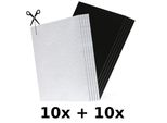 10X Filtro Universale Sillar Per Aspirapolvere E Protezione Motore + Microfiltro, Tagliabile A Misura, Ad Es. Compatibile Con Il Ricambio Per Siemens Bosch Ecc