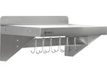 Mensola Da Parete In Acciaio Inox Mahlzeit, 60 X 30 Cm, Mensola Pieghevole Con Pratico Gancio A Scomparsa