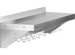 Mensola Da Parete In Acciaio Inox Mahlzeit, 90 X 30 Cm, Mensola Pieghevole Con Pratico Gancio A Scomparsa