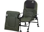 Sedia Da Pesca Campfeuer 2In1, Verde Abete/Nero, Lettino Da Pesca Regolabile In Altezza Con Poggiapiedi Estraibile
