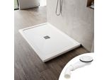 Sonni Piatto Doccia Smc Quadrato Con Set Di Scarico, 120X90 Cm, Antiscivolo Per Uno Scarico Rapido