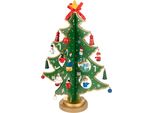 Brubaker Mini Albero Di Natale In Legno - Albero Di Natale Da Decorare - Albero Di Natale Da Tavola Piccolo Per Natale Incl. Decorazioni Per Albero - Decorazione Natalizia, Verde