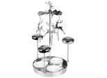Brubaker Campanelli In Metallo - Portacandele Carosello - Piramide Da Tavolo Renna Incl. 3 Luci Da Tè - Portacandele Per Natale, Argento