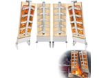 Yuenfong Set Di 4 Tavolette Per Salmone Da Affumicatura Tavoletta Per Salmone Da Affumicatura Con Robusto Supporto In Acciaio Inox Per Ciotola Da Fuoco E Grill