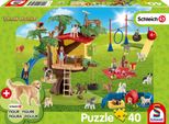 Schmidt Puzzle Schleich Happy Dogs 40 Pezzi + Figura Schleich