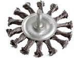 Spazzola Rotante Extol Craft (17039) Intrecciata, Ø 75 Mm, Filo Crimpato S 0,5 Mm, Albero 6 Mm