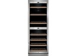 CASO Weinkühlschrank 775 WineChef Pro 126, G (A-G), schwarz (edelstahl, schwarz), B:59,5cm H:163cm T:74cm, Weinkühlschränke