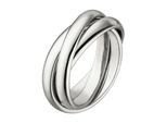 Fingerring Jobo "Wickelring" Gr. 58, Silber (Silber 925), Fingerringe, Damen, 58, Silber 925 (Sterlingsilber), Fingerring, Verschlungen 925 Silber