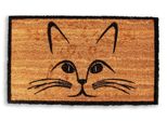 Home Elements Tappetino In Fibra Di Cocco, Testa Di Gatto, 43X73 Cm