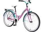 Jugendfahrrad BIKESTAR Gr. 33, rosa, Fahrräder, Kinder, 33cm, 24 Zoll (60,96cm)