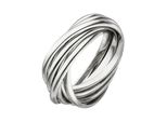 Fingerring Jobo "Wickelring" Gr. 62, Silber (Silber 925), Fingerringe, Damen, 62, Silber 925 (Sterlingsilber), Fingerring, Verschlungen 925 Silber
