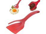Spatola E Pinza In Silicone Resistente Al Calore 2In1 Per Uova E Pancake