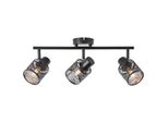 Brilliant Bano Spotrohr 3Flg Schwarz Matt, Metall, 3X D45, E14, 40 W