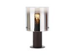 Brilliant Lampe Beth Tischleuchte Kaffee/Rauchglas 1X A60, E27, 60W, G.F. Normallampen N. Ent. Mit Schnurzwischenschalter FüR Led-Leuchtmittel Geeignet