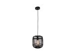 Brilliant Woodrow Pendelleuchte 1Flg 21Cm Holz Dunkel/Schwarz Innenleuchten,Pendelleuchten 1X A60, E27, 60W, Geeignet FüR Normallampen (Nicht Enthalten) Kabel KüRzbar