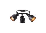 Brilliant Lampe, Rolet Spotspirale 3Flg Sand Schwarz, Metall, 3X D45, E14, 18W,Tropfenlampen (Nicht Enthalten)