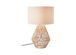 Brilliant Lampe, Laraine Tischleuchte Natur/Beige, 1X A60, E27, 42W, Mit Schnurzwischenschalter
