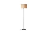 Brilliant Lampe, Wimea Standleuchte Schwarz/Natur, 1X A60, E27, 52W, Mit FußSchalter