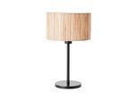 Brilliant Lampe, Wimea Tischleuchte Schwarz/Natur, 1X A60, E27, 52W, Mit Schnurzwischenschalter