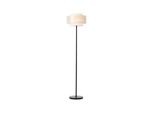Brilliant Lampe, Odar Standleuchte 1Flg Schwarz/Beige, 1X A60, E27, 42W, Mit FußSchalter