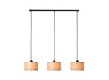 Brilliant Lampe, Romm Pendelleuchte 3Flg Holz Hell/Schwarz, 3X A60, E27, 52W, Kabel KüRzbar / In Der HöHe Einstellbar