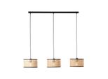 Brilliant Lampe, Wiley Pendelleuchte 3Flg Schwarz/Holzfarbend, 3X A60, E27, 60W, Kabel KüRzbar / In Der HöHe Einstellbar