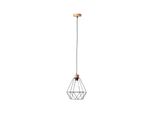 Brilliant Lampe, Drewno Pendelleuchte 25Cm Schwarz/Holzfarbend, 1X A60, E27, 25W, Holz Aus Nachhaltiger Waldwirtschaft (Fsc)