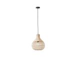 Brilliant Lampe, Southsea Pendelleuchte 33Cm Natur/Schwarz, 1X A60, E27, 25W, Kabel KüRzbar / In Der HöHe Einstellbar