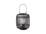 Brilliant Lampe, Woodrow Tischleuchte 27Cm Holz Dunkel/Schwarz, Metall/Bambus, 1X A60, E27, 60W,Normallampen (Nicht Enthalten)