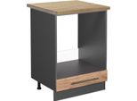 Vicco Mobile Per Forno Da Incasso Fame-Line, 60 Cm , Pt Rovere, Quercia Dorata/Antracite