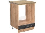 Vicco Mobile Per Forno Da Incasso Fame-Line, 60 Cm , Pt Rovere, Antracite Lucido/Quercia Dorata