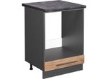 Vicco Mobile Per Forno Da Incasso Fame-Line, 60 Cm , Pt Antracite, Quercia Dorata/Antracite
