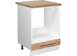Vicco Mobile Per Forno Da Incasso Fame-Line, 60 Cm , Pt Rovere, Quercia Dorata/Bianco